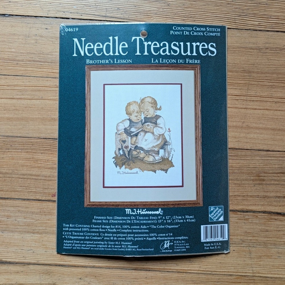 Needle Treasures M.J. Hummel Brother's Lesson Counted Cross Stitch Kit 04619